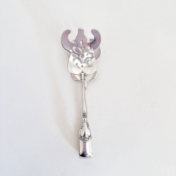 GORHAM STERLING SILVER ASPARAGUS TONGS 9" LONG CHANTILLY NO MONOGRAM - Picture 4 of 13